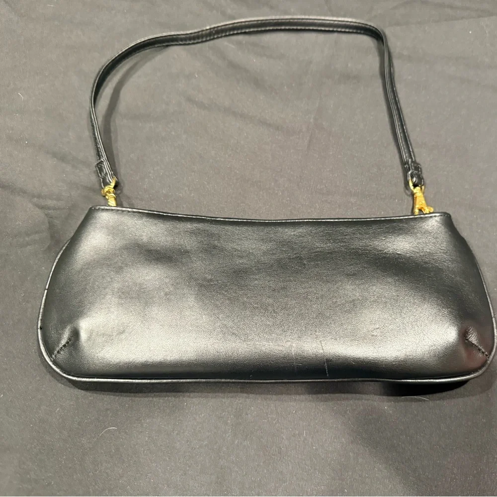 The FIND Black Leather Shoulder Bag NWOT